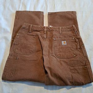 Carhartt women's size 14 x 32 Sandstone Double front work pants style WB136